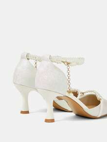 CUCCOO HITCHD 女士尖头仿珍珠装饰优雅高跟鞋，适合派对、婚礼等场合。 - 彩色 - 查看 12