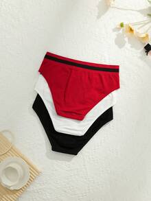 NudeFit 3 pièces/Paquet Culottes confortables sans couture pour femmes, couleurs contrastées - Multicolore - Voir 2