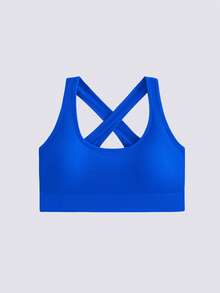 Loungeista 3 piezas Sujetador deportivo con tirantes cruzados para mujeres, sujetador corto tipo racerback para yoga, gimnasio y running que se puede usar como prenda exterior para el verano - Multicolor - Ver 5