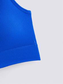 Loungeista 3 piezas Sujetador deportivo con tirantes cruzados para mujeres, sujetador corto tipo racerback para yoga, gimnasio y running que se puede usar como prenda exterior para el verano - Multicolor - Ver 4