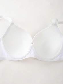 DesireSculpt 1pc Sexy Lace Patchwork Women's Bra - White - View 5