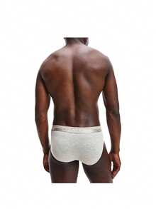 Calvin Klein 3 Pack Men's Briefs - White, Black, Grey - View 2