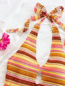 Soleia Thường ngày, Nghỉ dưỡng, Phương Tây, Bãi biển, Khách dự tiệc cưới, Trở lại trường, Tốt nghiệp, Bữa sáng muộn, Ngày Thánh Patrick, Kỳ nghỉ xuân, Lễ Phục sinh, Lễ hội âm nhạc, Bohemian thanh lịch, Nhiệt đới, Không dây, Hở vai, Hở lưng, Công sở, Váy ngắn kẻ sọc dành cho nữ - Nhiều màu - Xem 3