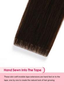 Cuticle Remy Seamless Injected Hand-Tied Pro Quality Virgin Human Hair Invisible Tape In Hair Extensions Human Hair Natural Black 10PCS 25G Straight Tape Ins Tape In Hair Tape Ins Hair Extensions