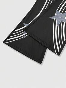 ROMWE MEN Men's Round Neck Long Sleeve Creative Pattern Print Casual 2 In 1 T-Shirt Set - Multicolor - View 5