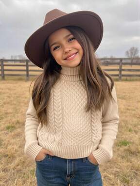 SHEIN Emery Rose Kids Young Girl Solid Color Cable Knit Turtleneck Sweater, Autumn/Winter, High Neck Long Sleeve Knit Sweater, Young Girl Casual Asymmetrical Hem Pullover, Soft And Warm For Winter,Cute & Vintage,For Christmas,Great For Casual & Daily Wear & School Daily In Autumn & Winter, Warm And Comfortable Long Sleeve,Great For Casual & Daily Wear & School Daily,Family Vocation.