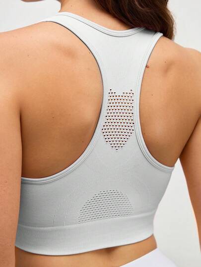 Easithlete Hollow Out Racer Back Sports BH