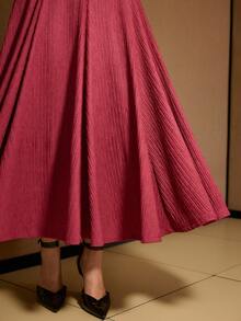 MOTF PREMIUM TEXTURED KNIT DRESS - Rose Red - View 2
