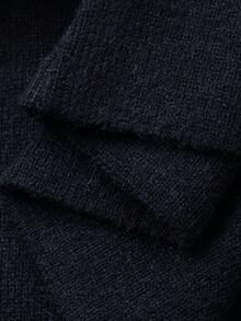 女士无袖V领藏蓝色修身收腰毛衣背心 - 藏蓝色 - 查看 7