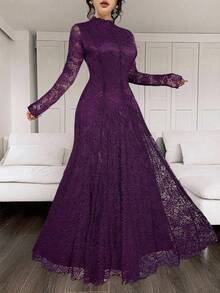 Feyla Váy ren trắng thanh lịch dành cho nữ - Bold Plum - Xem 5