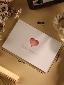 Joivida 10张精美镂空贺卡，手写生日祝福和真挚感谢，适合小型企业、感谢卡、生日礼品卡