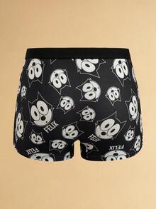 Felix The Cat X SHEIN Men's Comfortable Breathable Soft Cartoon Cat Print Boxer Briefs - Multicolor - View 9