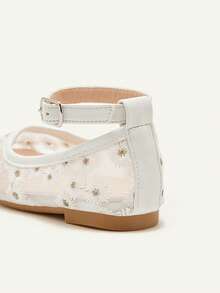 Cozy Pixies 1 Pair Spring/Summer Lace Cute Wedding Party Net Flat Princess Shoes For Girls - White - View 8