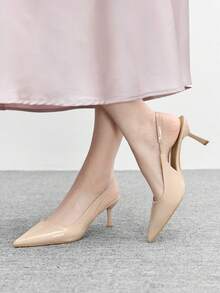 CUCCOO BIZCHIC Bombas de punta fina minimalistas y casuales para el trabajo de las mujeres - Albaricoque - Ver 4