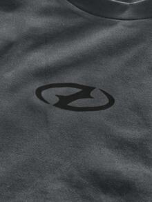 AXEPEAK Men's Contrast Color Round Neck Short Sleeve Casual T-Shirt, Versatile For Summer - Dark Grey - View 3