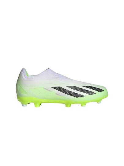 Adidas X Crazyfast.1 Laceless Firm Ground Kids Boots Cloud White / Core Black / Lucid Lemon IE6644