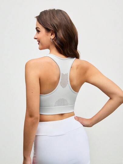 Easithlete Hollow Out Racer Back Sports BH view 4