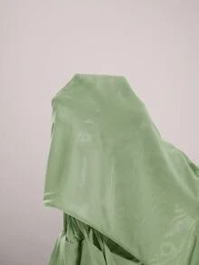 SHEIN BAE 女士纯色交叉V领侧腰系带性感时尚吊带上衣 - 薄荷綠 - 查看 8