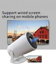 Teckwe "Mini Projector: Equipped With WiFi, 180° Rotation, Manual Adjustment Functions And A Built-In Speaker, Supports Full HD 1080P. It Is A Portable M5 Movie Projector, Compatible With TV Sticks, Windows, Android And USB."It Is Suitable For Families, Offices