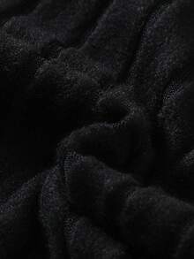 Sparklyn Girls' Spring/Autumn Flare Sleeve Top And Pants Casual Street Fashion Suit - Black - View 8