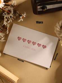 Joivida 10张精美镂空贺卡，手写生日祝福和真挚感谢，适合小型企业、感谢卡、生日礼品卡