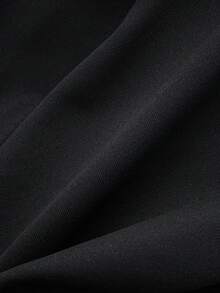 SHEIN Teen Girls Black Fuzzy Hooded Sweatshirt, Thermal Lined Jacket Autumn Winter Clothes For Girl Essentials Hoodie - Black - View 7