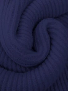 Franclia 两件套女士休闲纯色针织衫套装，包括一件翻领纽扣开衫和一条前蝴蝶结口袋针织裤。 - 藏蓝色 - 查看 7