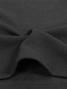 Claim Dot Men's Letter Print Contrast Color Round Neck Raglan Sleeve Casual Sweatshirt Racing Shirt Racing Jersey Baggy Jersey Long Sleeve Jersey - Black - View 5