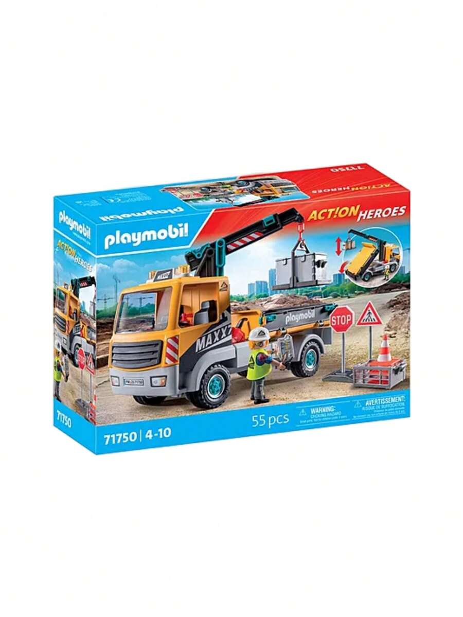 Playmobil شاحنة بناء مع رافعة - متعدد الألوان - مشاهدة 1