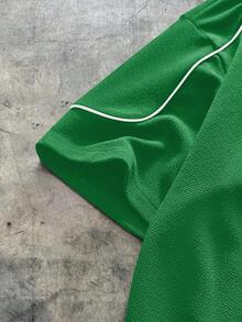 AXEPEAK 男士加大码休闲印花圆领短袖T恤，夏季 - 薄荷綠 - 查看 4