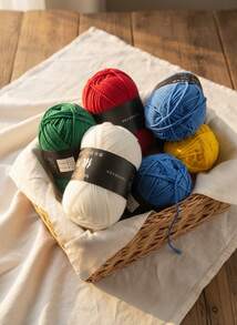 Zazumi Sợi bông sữa 4 lớp dùng để móc, sợi thủ công mềm mại dùng để đan DIY - Nhiều màu - Xem 5