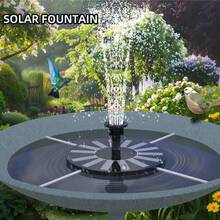 1个太阳能鸟浴喷泉水泵，适用于户外庭院、花园、小型池塘和景观装饰，母亲节、生日礼物、婚礼装饰、户外装饰、花园装饰、家居装饰 - 彩色 - 查看 7