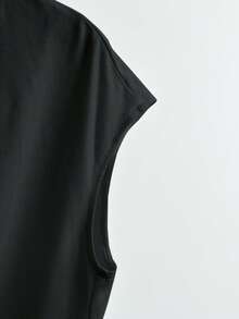 Franclia 女式优雅纯色V领扭纹夏季T恤