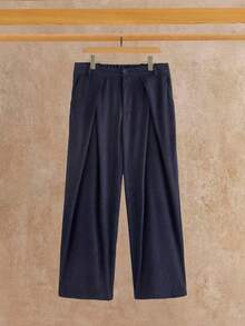 Manfinity VCAY Men's Solid Color Casual Pants - Royal Blue - View 1