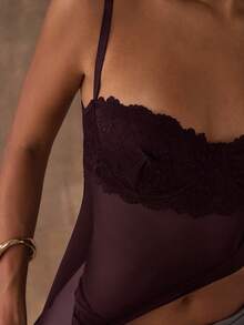 SHEIN BAE Women's Fashion Basic Lace Trim Camisole