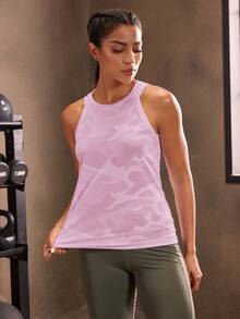 Powerista 迷彩印花運動背心 - 淺粉色 - 查看 4