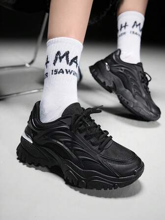 SHEIN X Lucía Bellido Vate Women's Casual Shoes For Summer Vacation Shoes Summer Sports Shoes Casual Shoes Back To School Shoes College Student Shoes Fall, Chunky Shoes For Women Spring Shoes Easter Tainers Back To School