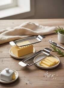 Cirelle 1pc Stainless Steel Cheese Slicer, Butter And Foie Gras Cutter, Kitchen Gadgets With Sharp Blades, Durable Metal Cheese Separator, Ideal Christmas Gift, Butter Cutting Gadget. Functional Design: Stainless Steel Structure