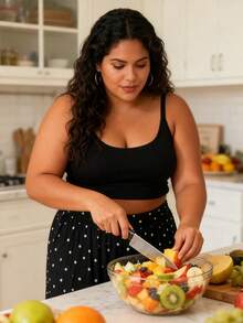 Pantalones de mujer Polka dot pantalones de pierna ancha de las mujeres de verano delgado recto pequeño perezoso caminar protector solar de seda de hielo Yamamoto pantalones - Negro - Ver 4