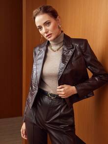 MOTF PREMIUM WOOL TURTLENECK RIB KNIT SWEATER - Coffee Brown - View 7