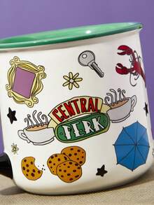 FRIENDS X SHEIN 1pc Cartoon Pattern Large Capacity Mug, Cartoon Turkey Sofa Design, Dishwasher & Microwave Friendly, Can Contain Juice, Coffee, Milk, Etc. - Multicolor - View 11