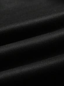 PAVTROS Men's Loose Solid Color Drawstring Black Sweatpants - Black - View 7