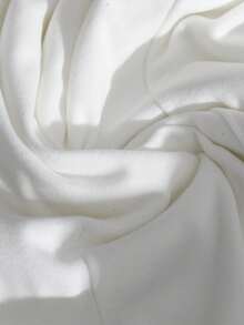 Franclia 女式高腰口袋针织喇叭裤，休闲宽松日常穿着，秋冬 - 白色 - 查看 6