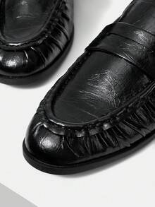 Mnmlis Women's Casual Versatile Commuting Minimalist Flat Loafers Shoes For Christmas - Black - View 3