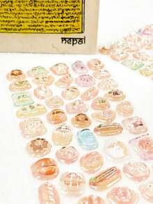 Zazumi 1张3D卡通动物贴纸 - 可爱的宝石水晶浮雕设计，视觉效果极佳 - 彩色 - 查看 3