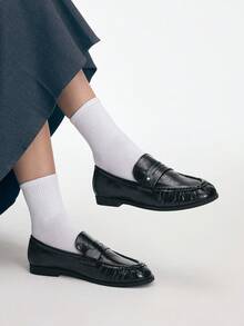 Mnmlis Women's Casual Versatile Commuting Minimalist Flat Loafers Shoes For Christmas - Black - View 11