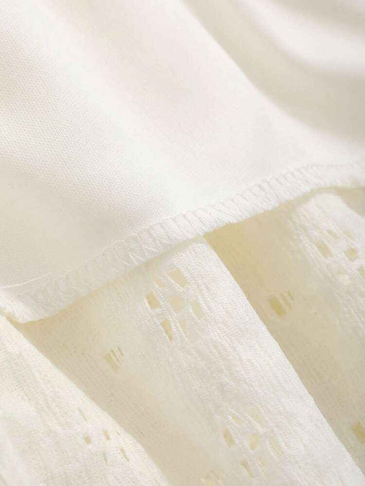 Women's Lace Embroidery Textured Fabric Extra Long Pants, Vacation Style