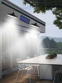 Đèn thả năng lượng mặt trời một/hai đầu, đèn chiếu sáng năng lượng mặt trời chia đôi, đèn treo lều sân, cảm biến ánh sáng 1-đến-2, đèn lồng năng lượng mặt trời trang trí sân vườn ngoài trời chống nước - Nhiều màu - Xem 5