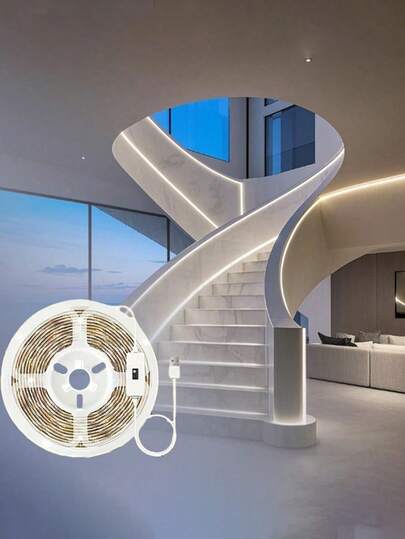 Bande lumineuse à détecteur de mouvement alimentée par USB avec fonction marche/arrêt automatique - Éclairage multicolore pour Halloween, escaliers, chambre à coucher et couloir, sans câblage requis, capteur de mouvement intégré facile à coller