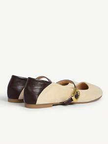 CUCCOO CHICEST Women's Spring New Colorblock Mary Jane Shoes, Elegant Commuter Style Valentine's Day - Apricot - View 10